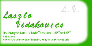 laszlo vidakovics business card